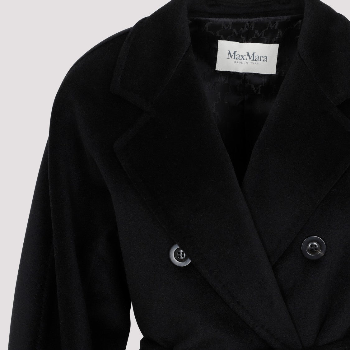 Max Mara Double-Breasted Black Wool