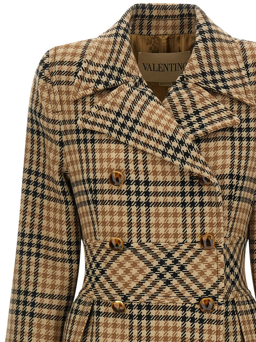 Valentino Garavani Houndstooth Wool Coat