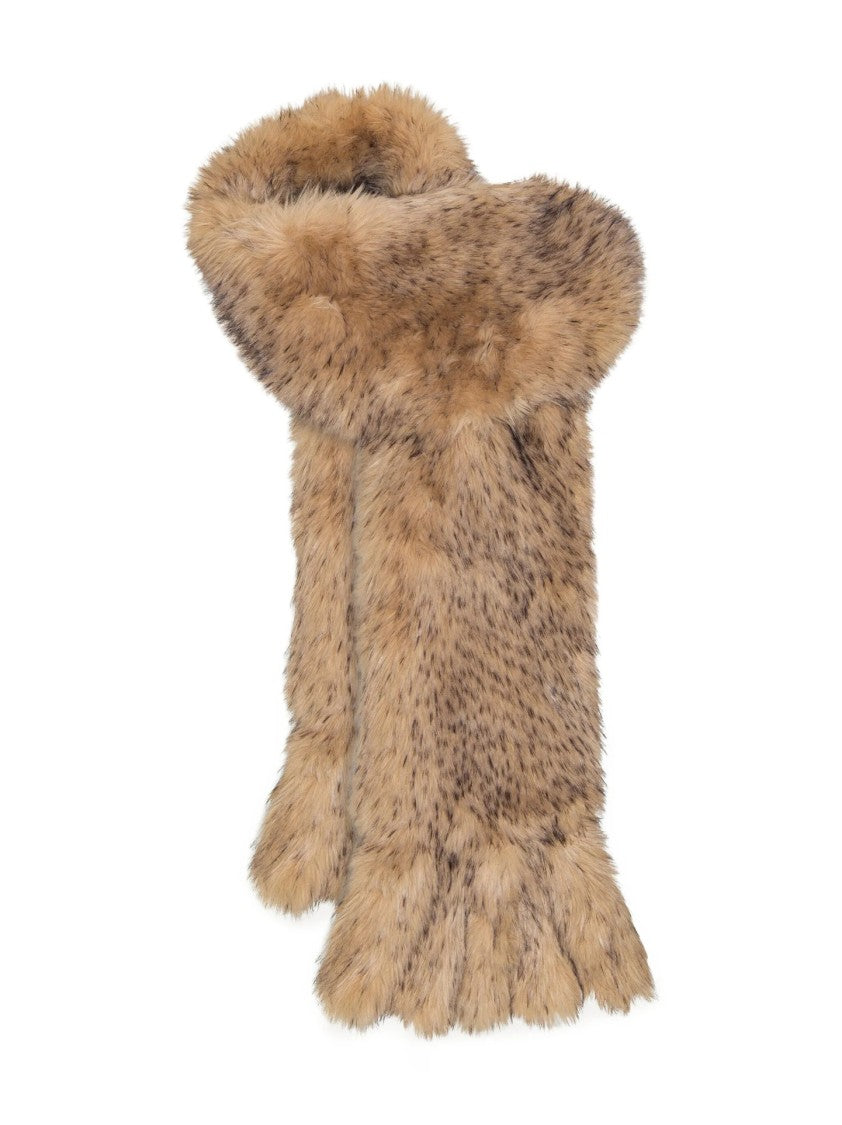 Rotate Faux Fur Scarf With Ruffled Edges