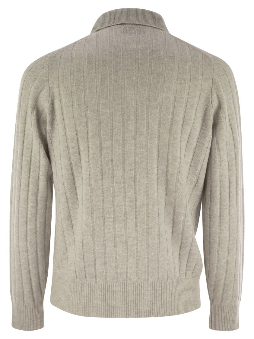 Brunello Cucinelli Cashmere Knit Polo Shirt