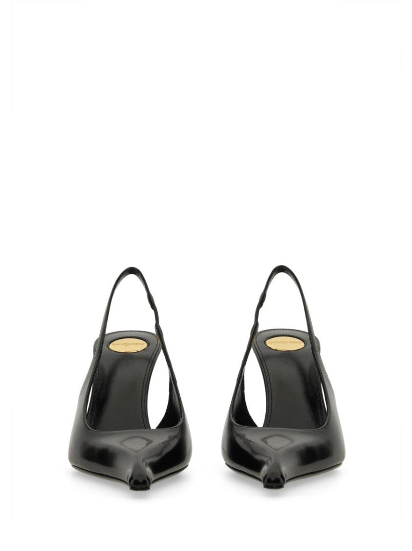 Saint Laurent "Miller" Leather Wedges