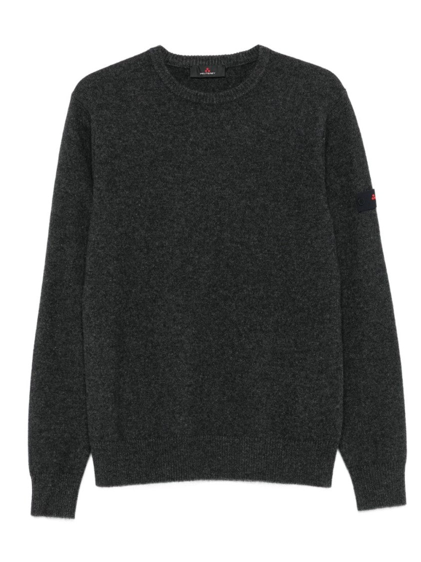 Peuterey Textured Knit Sweater With Crew Neckline