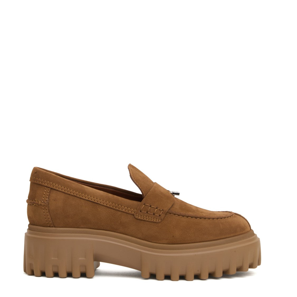 Hogan Nubuck Loafers With Hand-Stitched Detailing