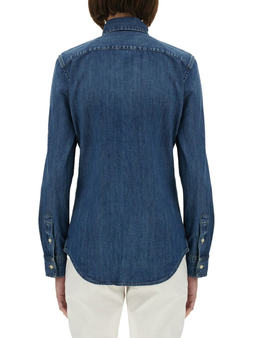Polo Ralph Lauren Button-Down Denim Shirt With Tailored Fit