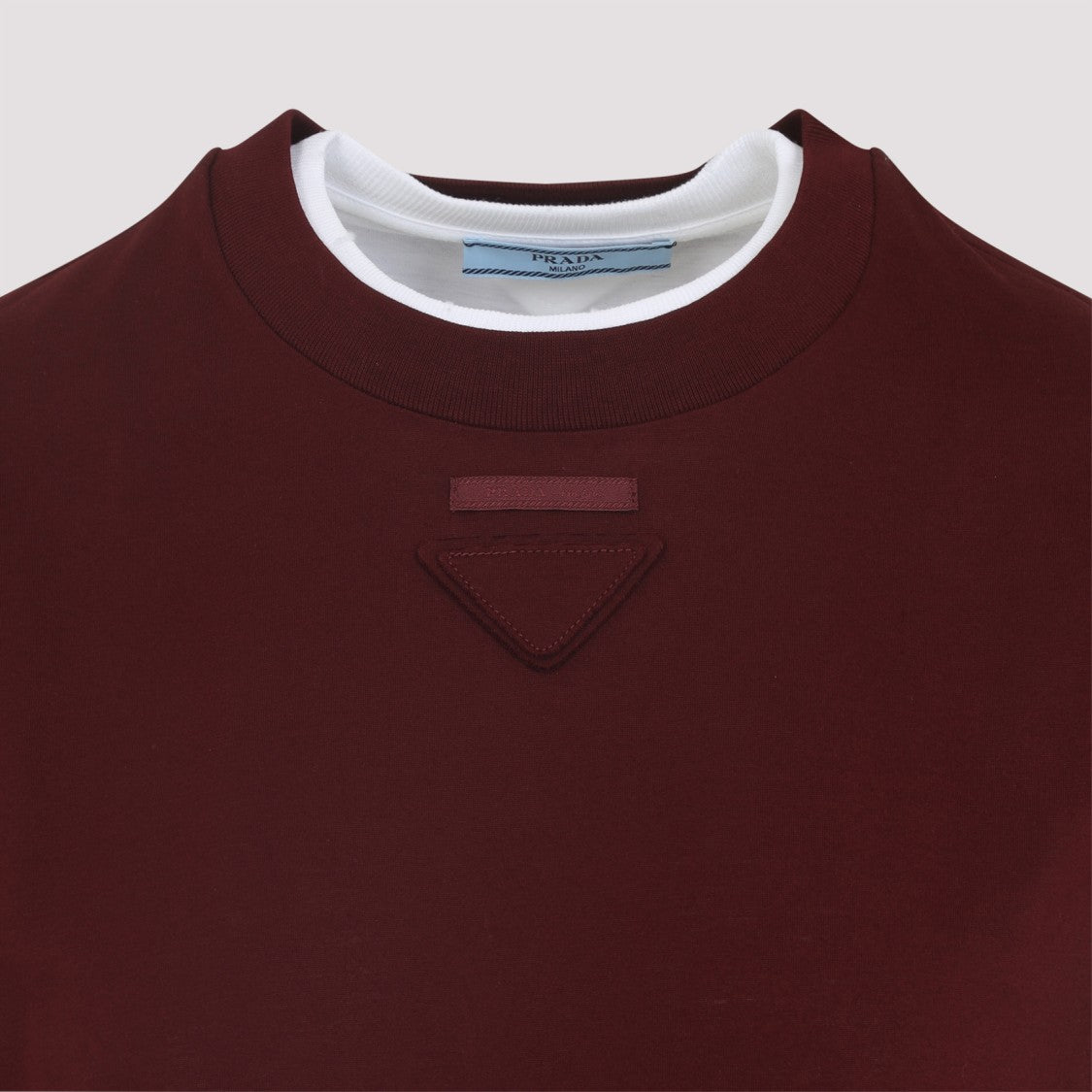 Prada Layered Design Top With Contrasting Cuffs