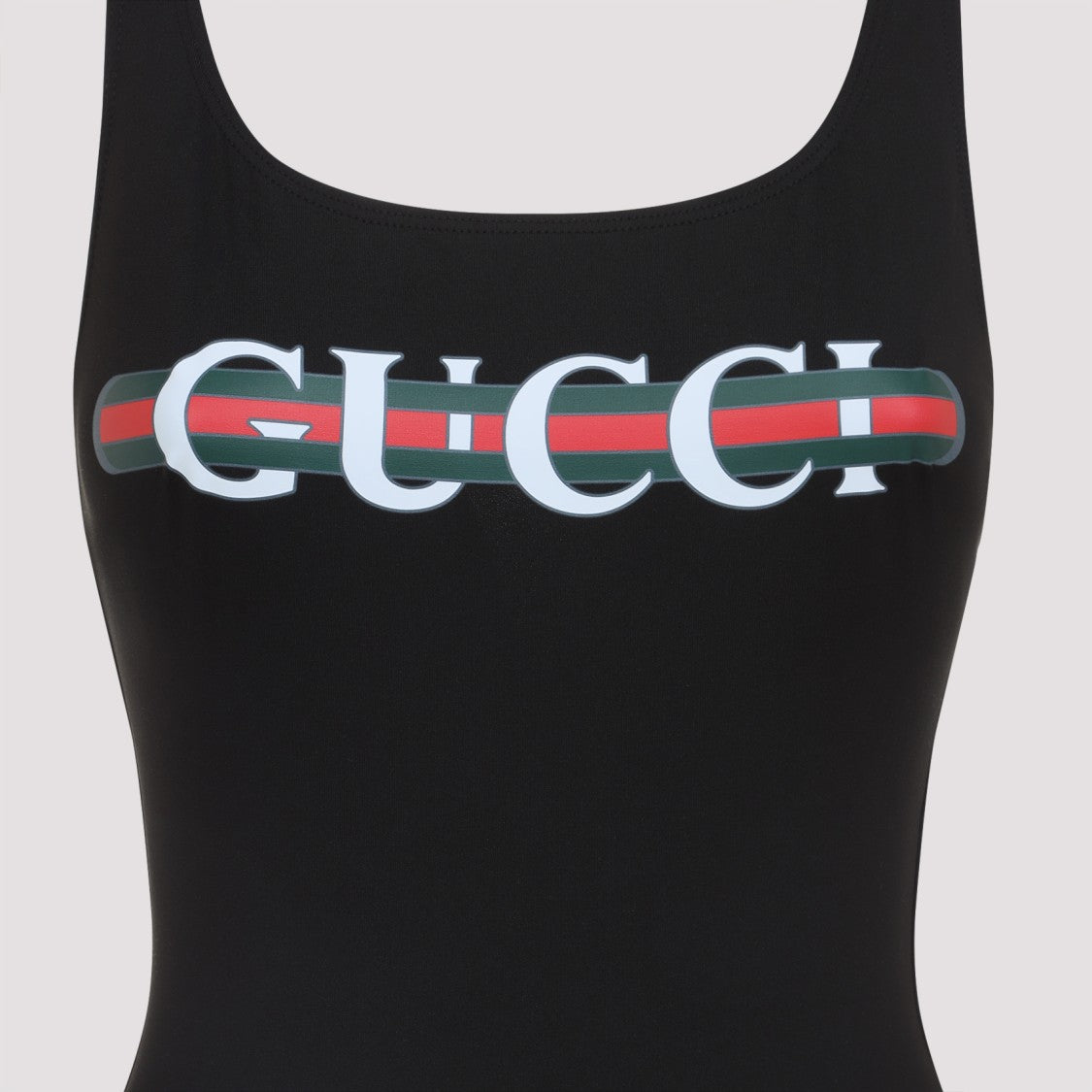 Gucci Black Logo One Piece Swimwear