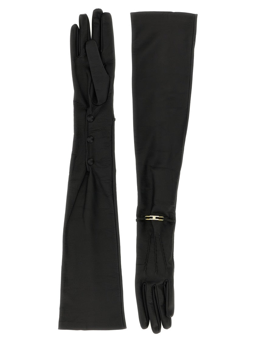Elisabetta Franchi Long Nappa Gloves