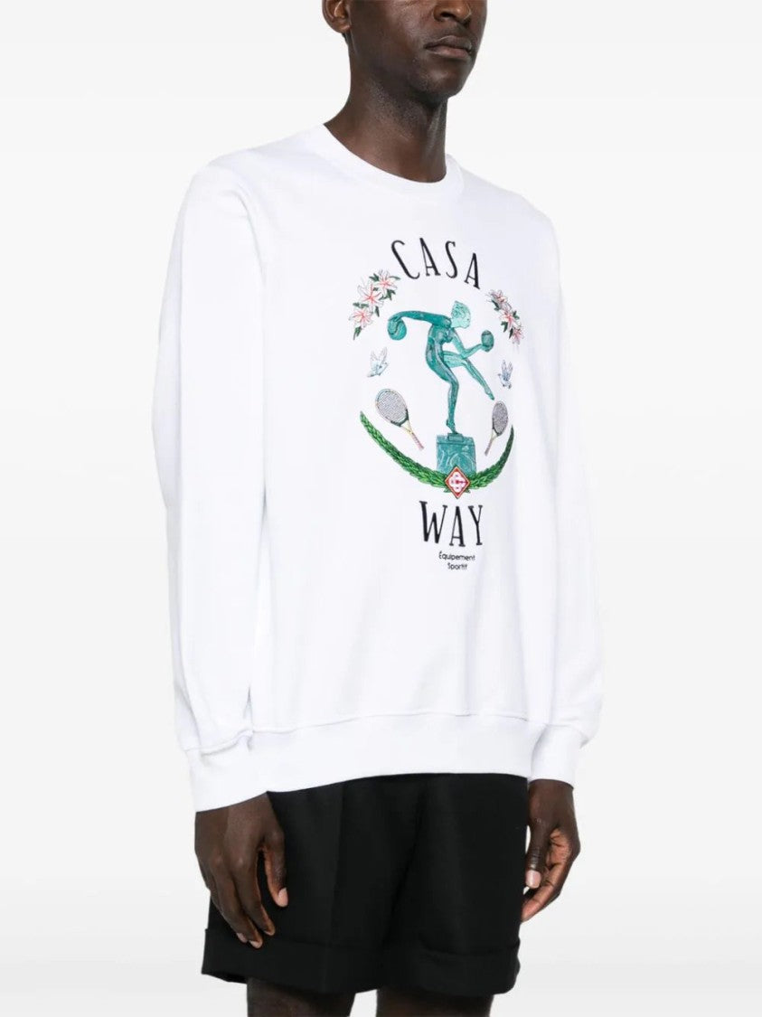 Casablanca Statue En Marbre Embroidered Sweatshirt
