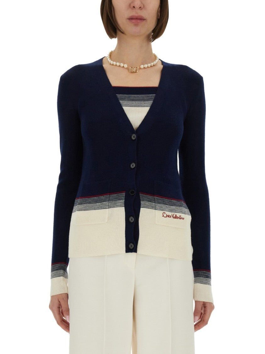 Valentino Slim-Fit Virgin Wool Cardigan