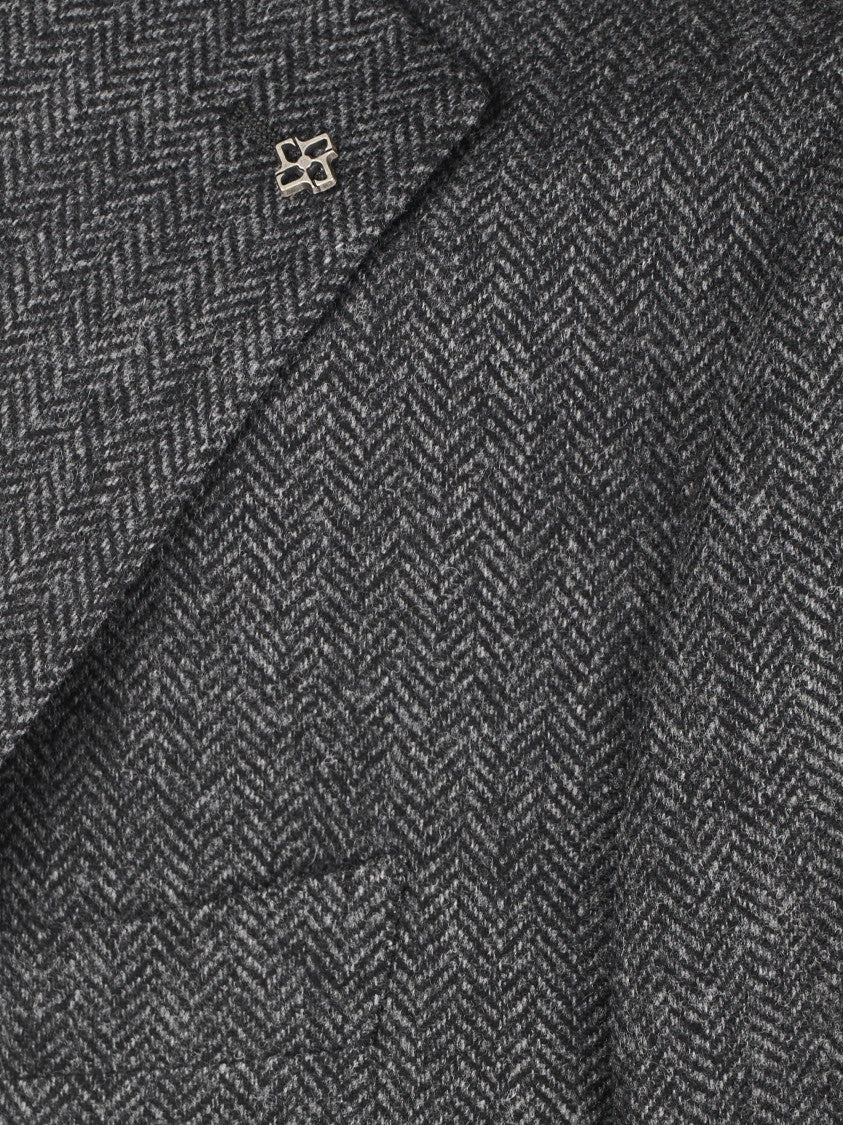 Tagliatore Tailored Black Jacket In Virgin Wool