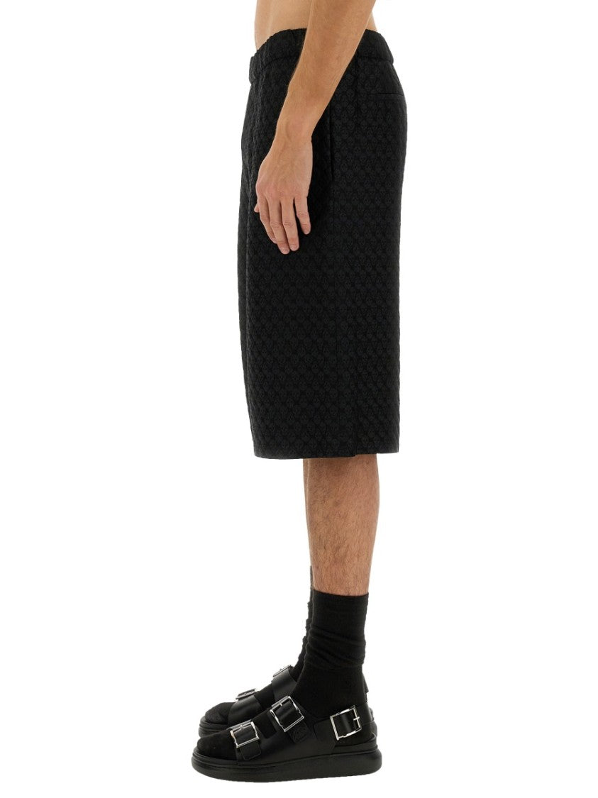 Alexander Mcqueen Skull Jacquard Pattern Shorts