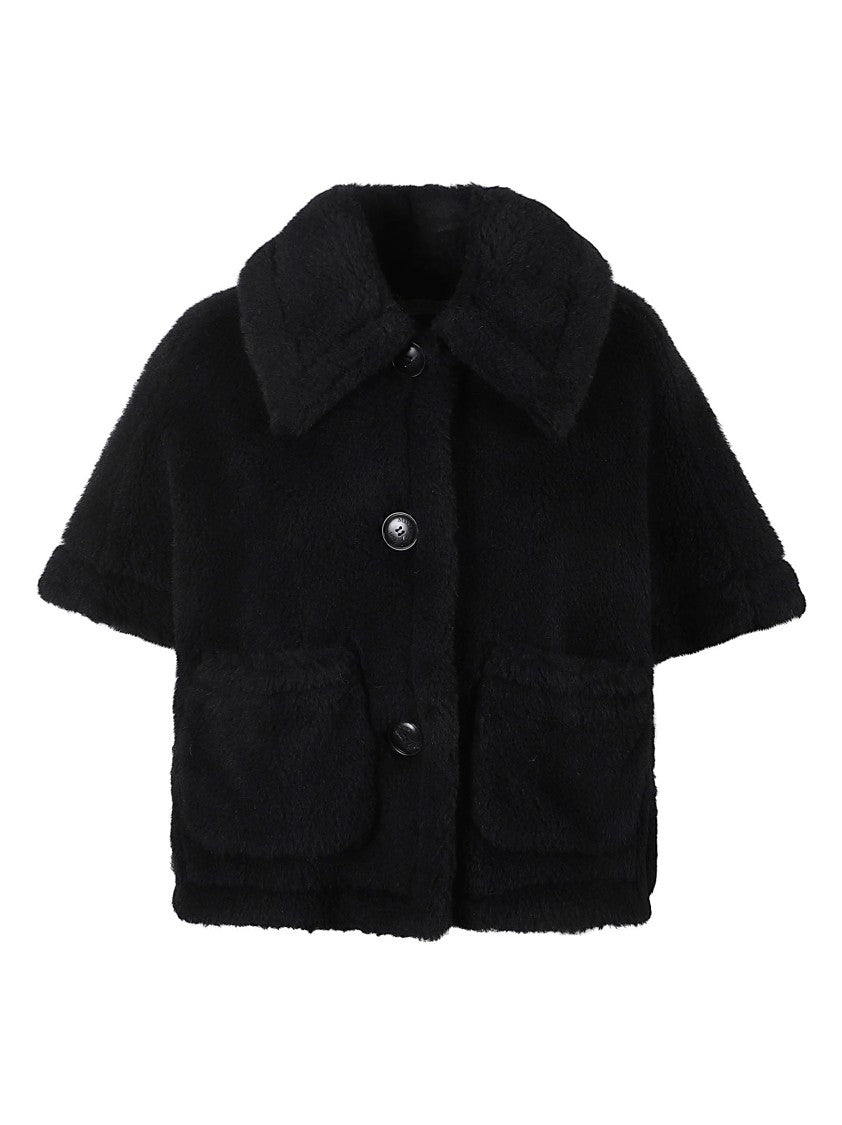Max Mara Boxy Alpaca-Wool Teddy Cape