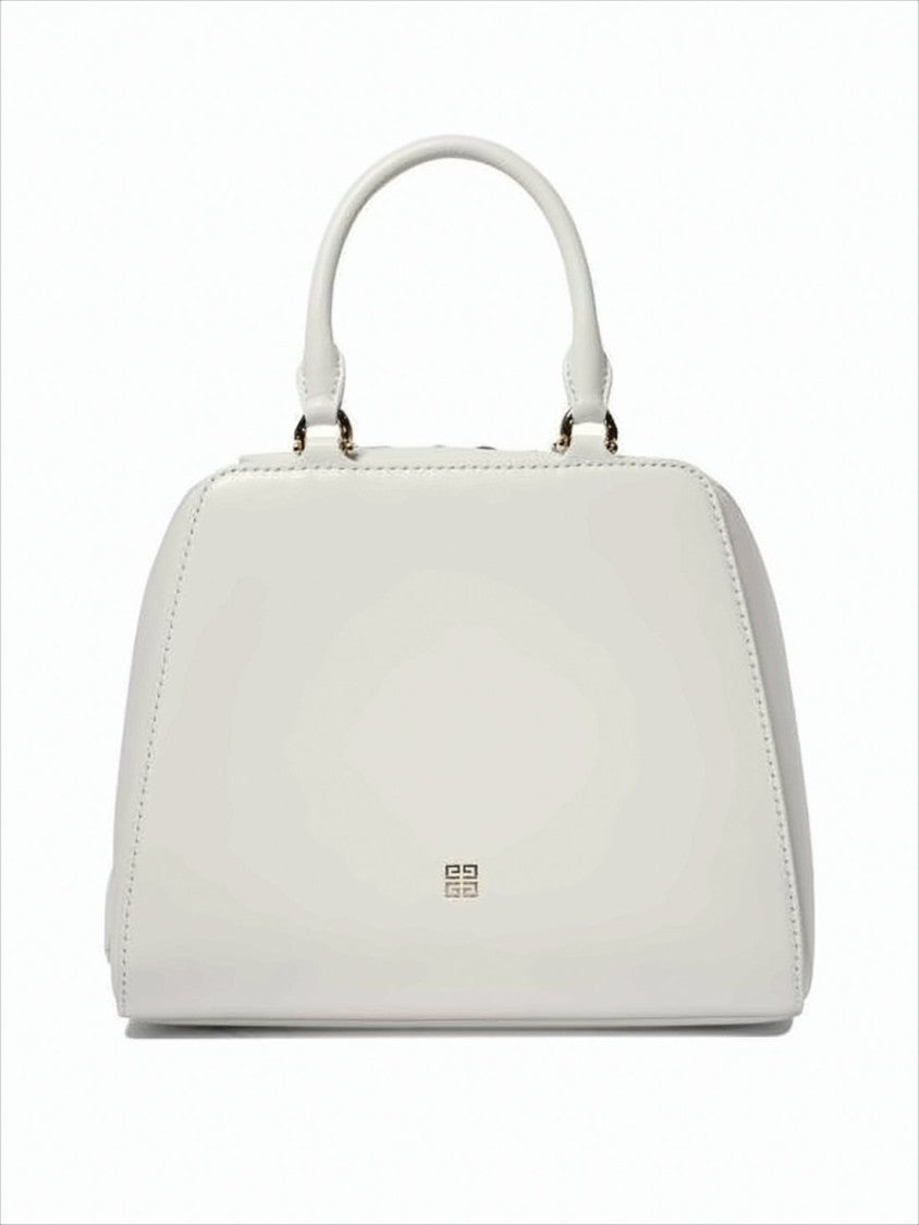 Givenchy Structured Buffalo Leather Tote Bag With Gold-Tone Accents