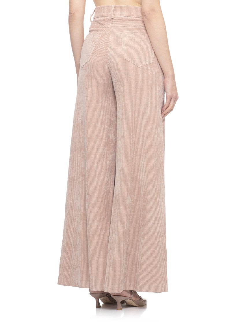 D. Exterior Corduroy Palazzo Pants
