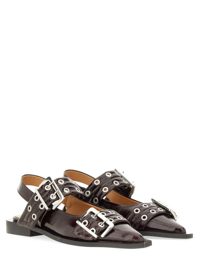 Ganni Buckle Ballet Flat