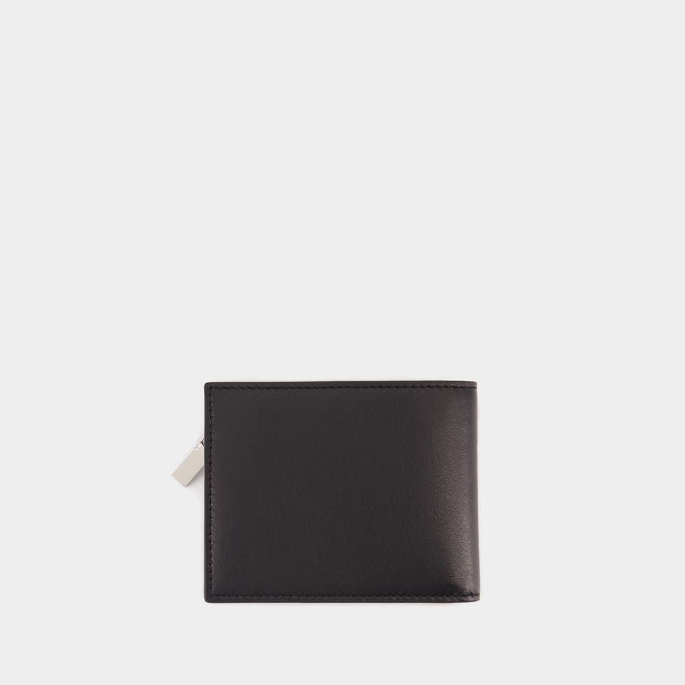 Alexander Mcqueen 2In1 Wallet - Leather - Black/Silver