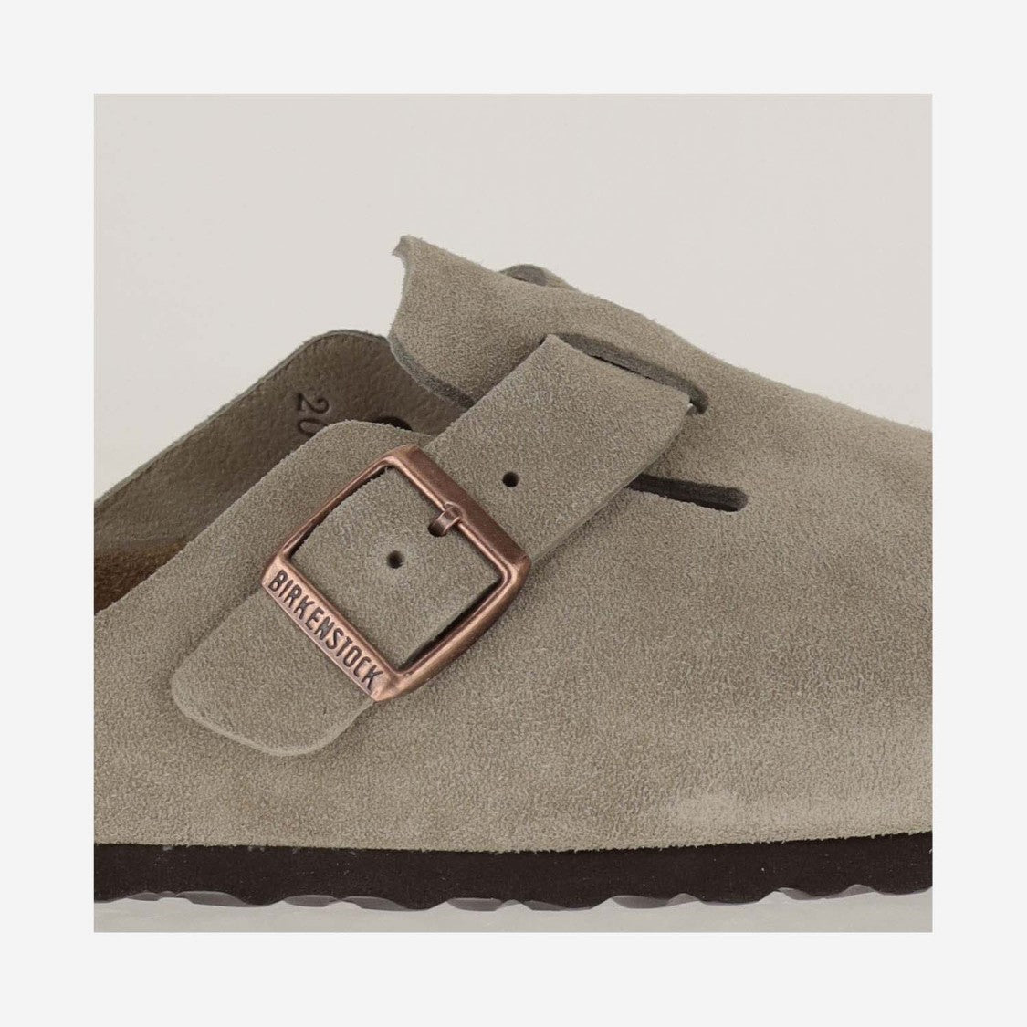 Birkenstock Boston Suede And Cork Sabot