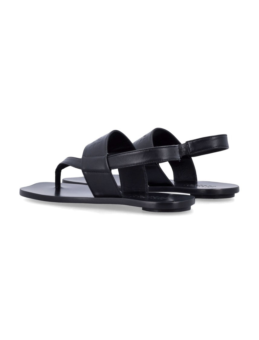Mm6 By Maison Margiela Matte Black Minimalist Slingback Sandal
