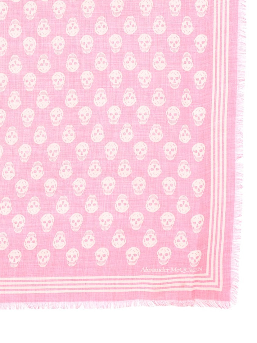 Alexander Mcqueen Biker Skull Print Scarf