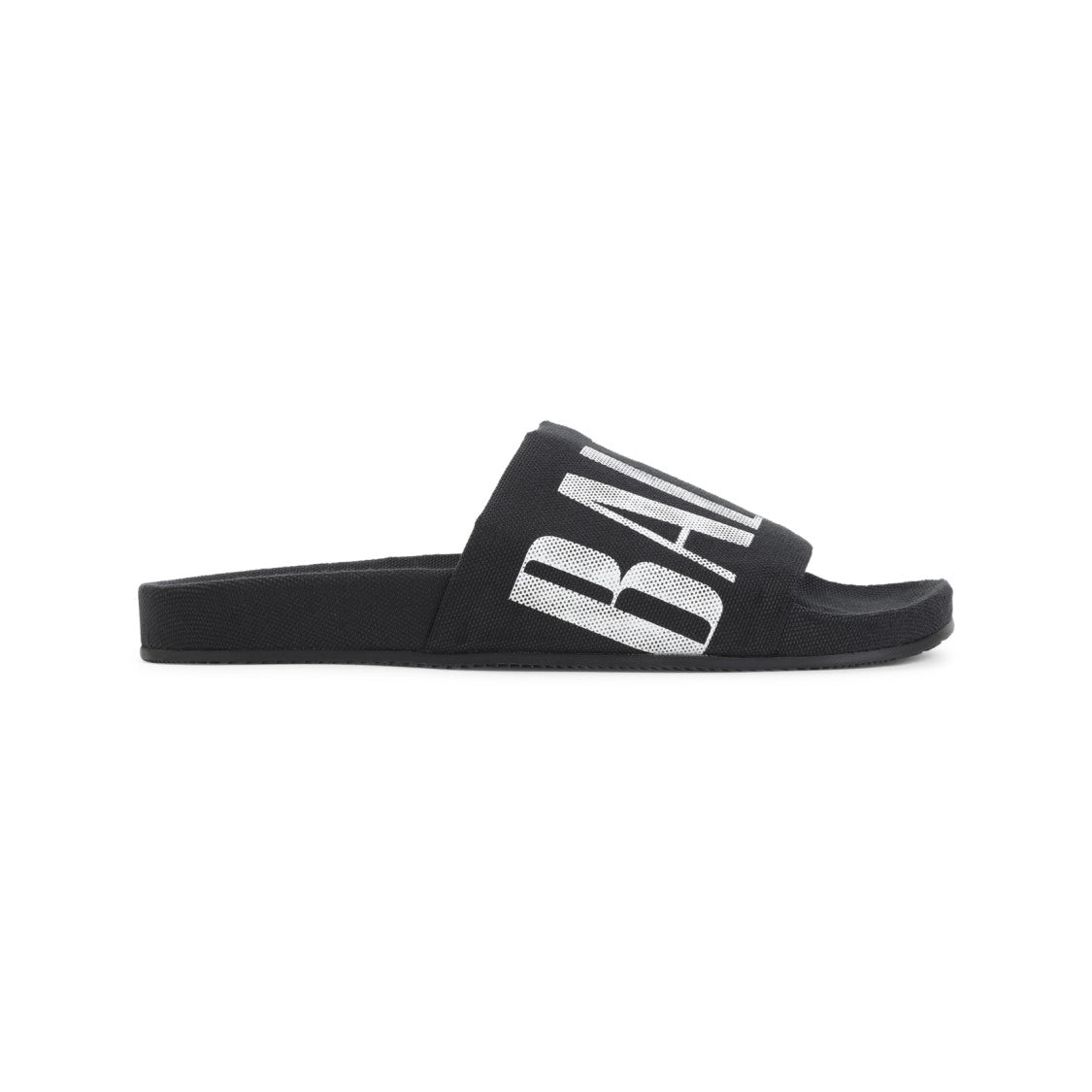 Balenciaga Furry Black Cotton Sandals
