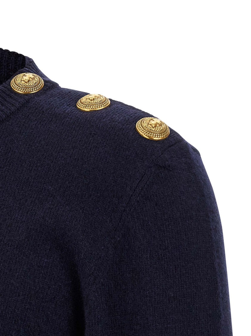 Balmain 'Leone Catena' Button Sweater