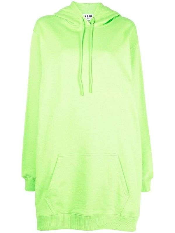 Msgm Logo-Print Hooded Jumper Dress
