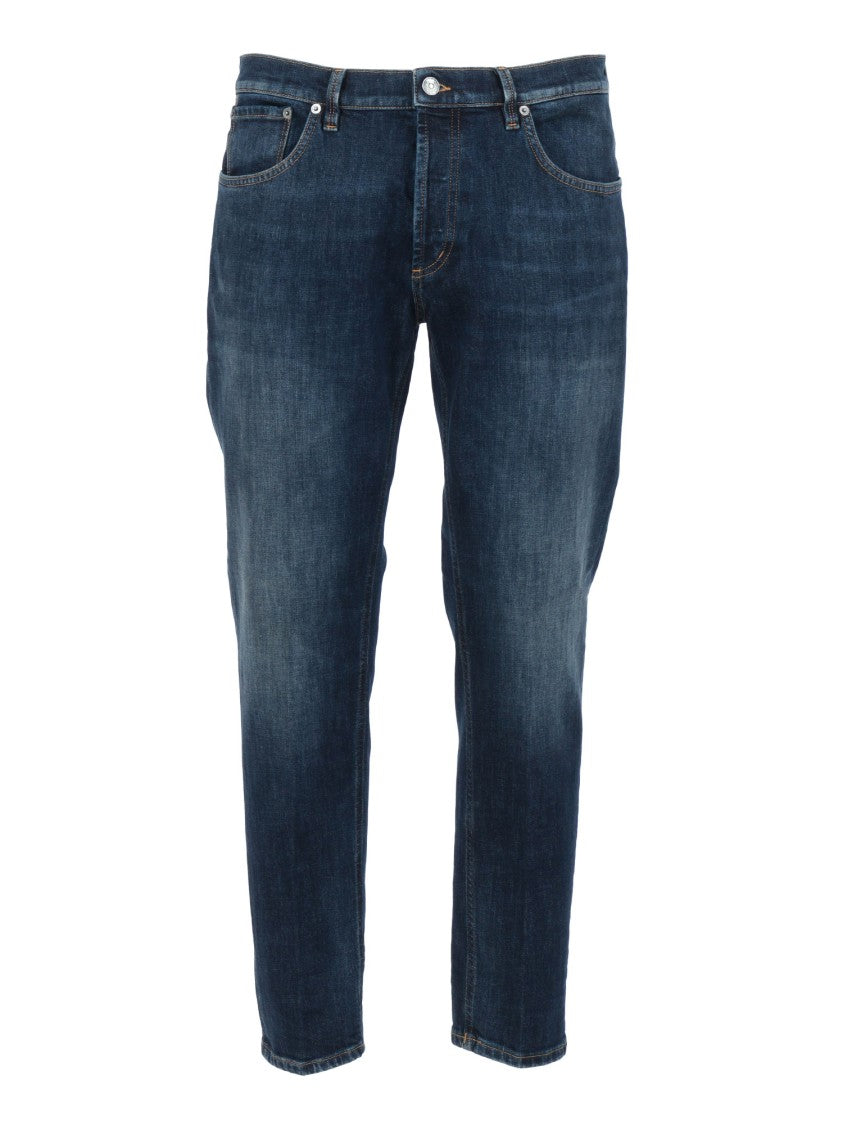 Dondup Relaxed Fit Dark Blue Denim Pants