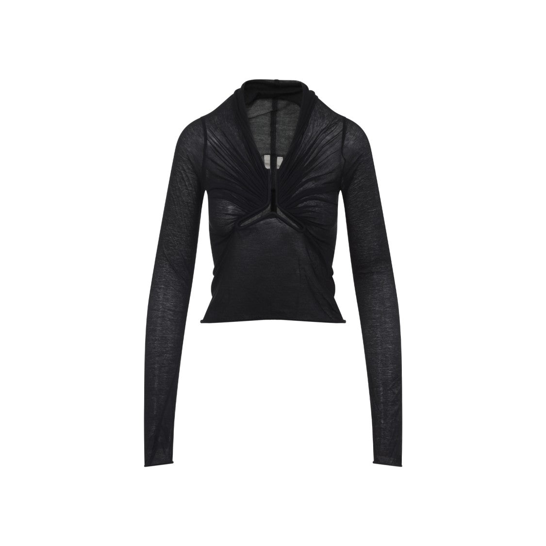 Rick Owens Gathered Front Black Top