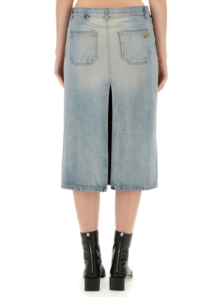 Courrèges Button-Down Midi Skirt