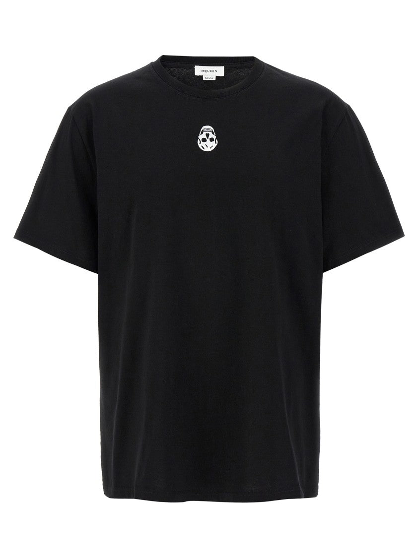 Mcqueen Flocked 'Skull' T-Shirt