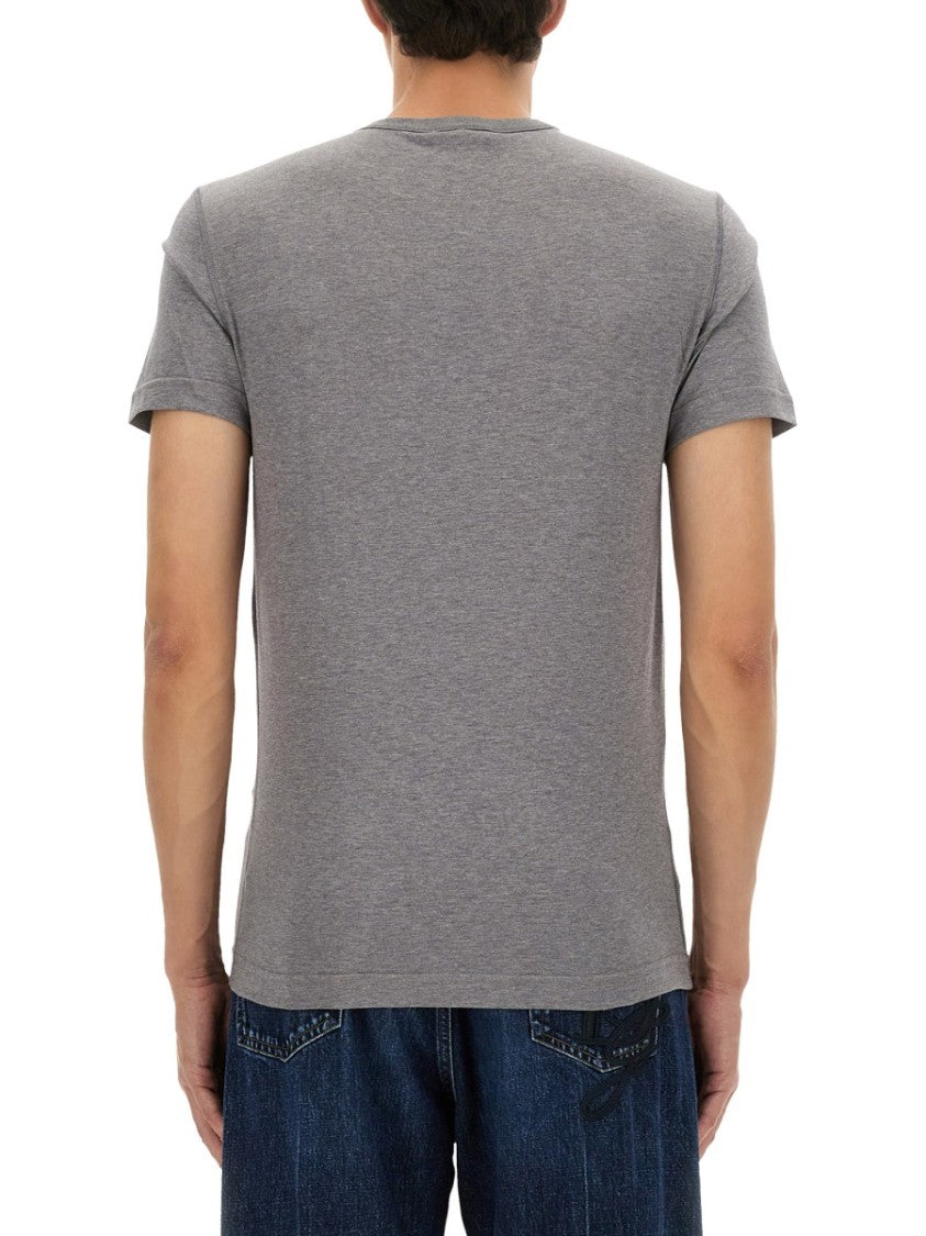 Dolce & Gabbana Cotton T-Shirt With Subtle Logo Plaque