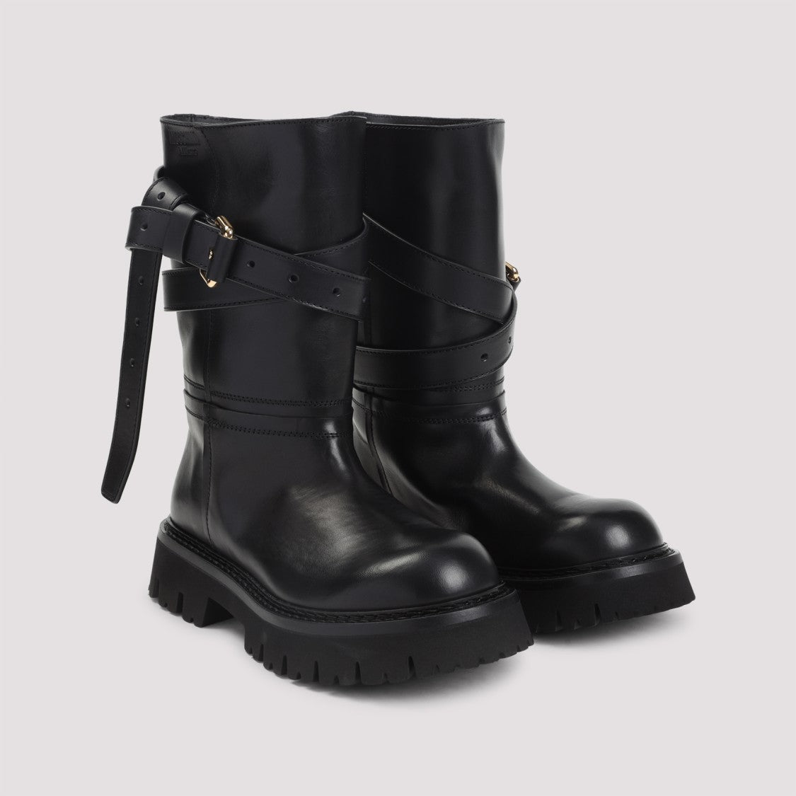 Moschino Black Leather Boots