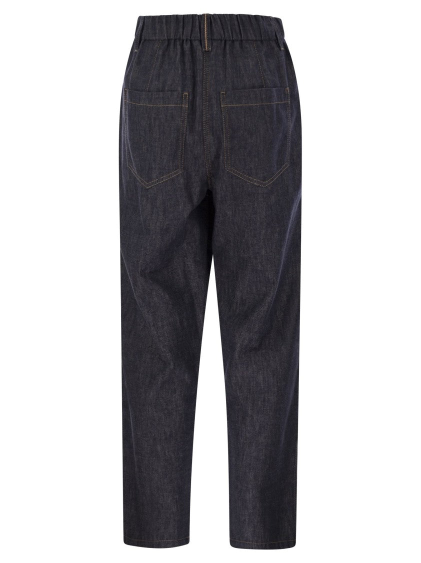 Brunello Cucinelli Lightweight Denim Five-Pocket Trousers