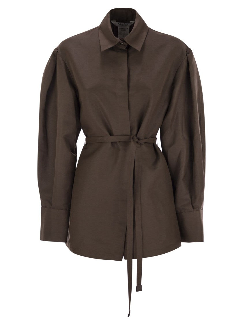 Max Mara Affari - Linen And Silk Shirt With Belt