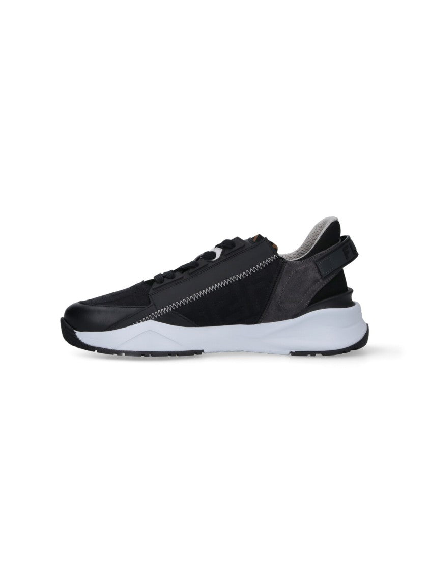 Fendi Low-Top "Flow" Sneakers – Black