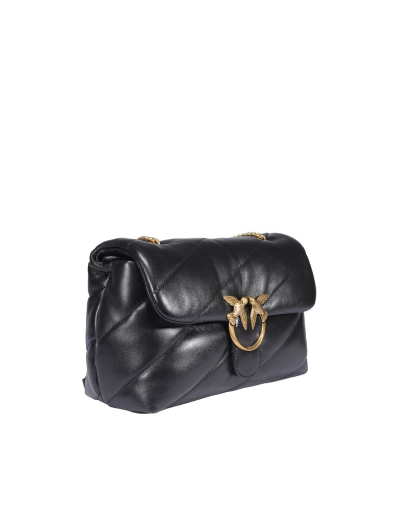 Pinko Black Quilted Shoulder Bag