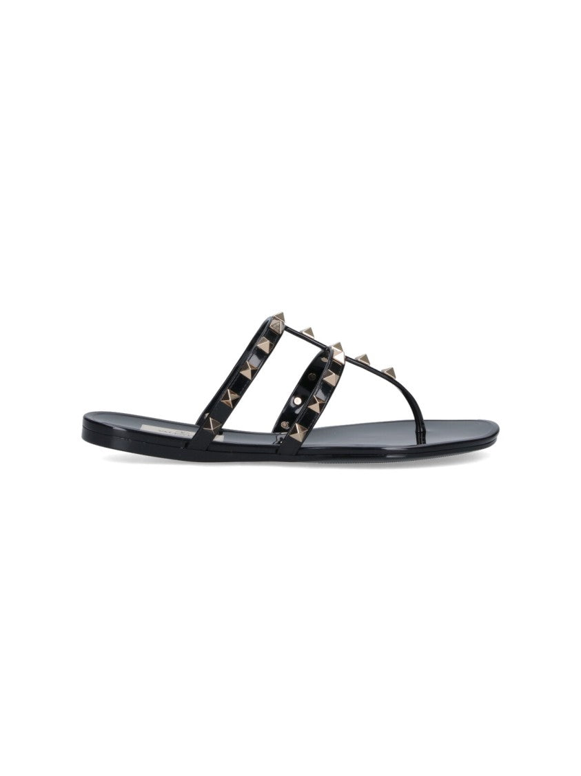 Valentino Garavani Glossy Black Sandals