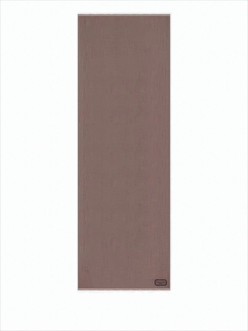 Christian Dior Textured Brown Wool-Cashmere-Silk Scarf