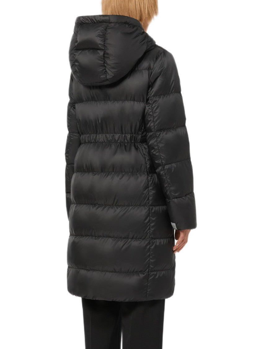 Max Mara Technical Horizontal Quilted Down Jacket With Hood