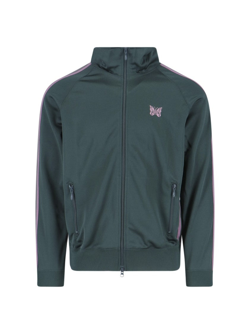 Needles Logo Sports Jacket, In Green Fabric