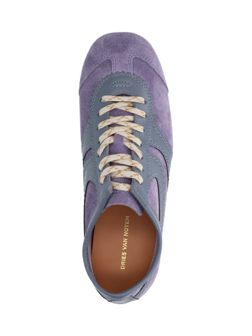 Dries Van Noten Low-Profile Sneakers With Suede And Leather Accents