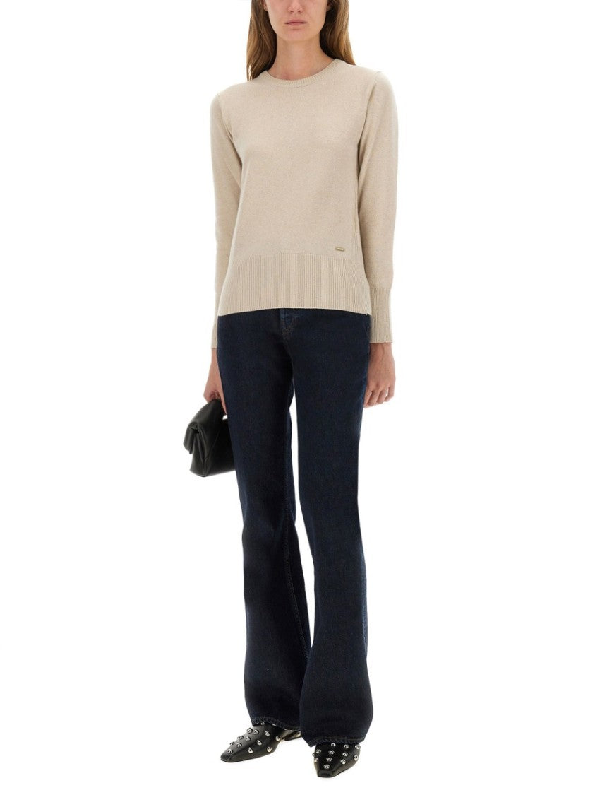 Woolrich Slim Fit Wool Jersey With Ribbed Detailing