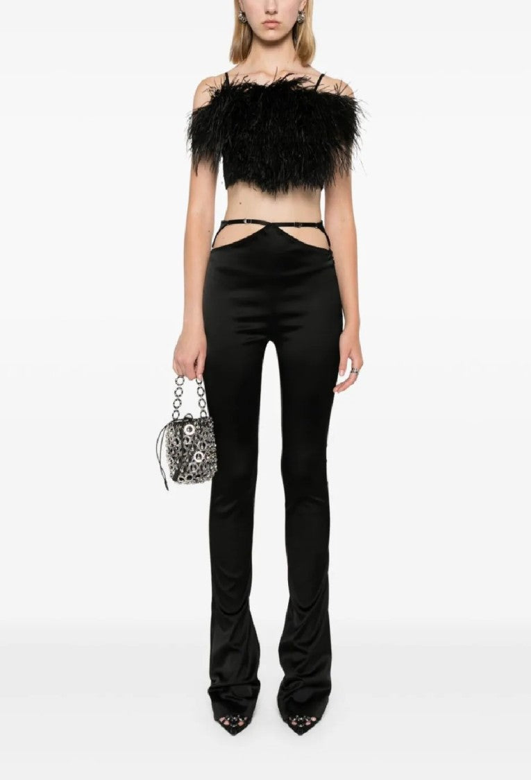 The Attico Flared Hem Trousers