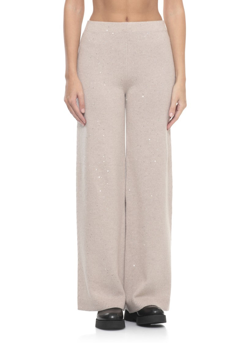 D. Exterior Beige Wool And Cashmere Pants