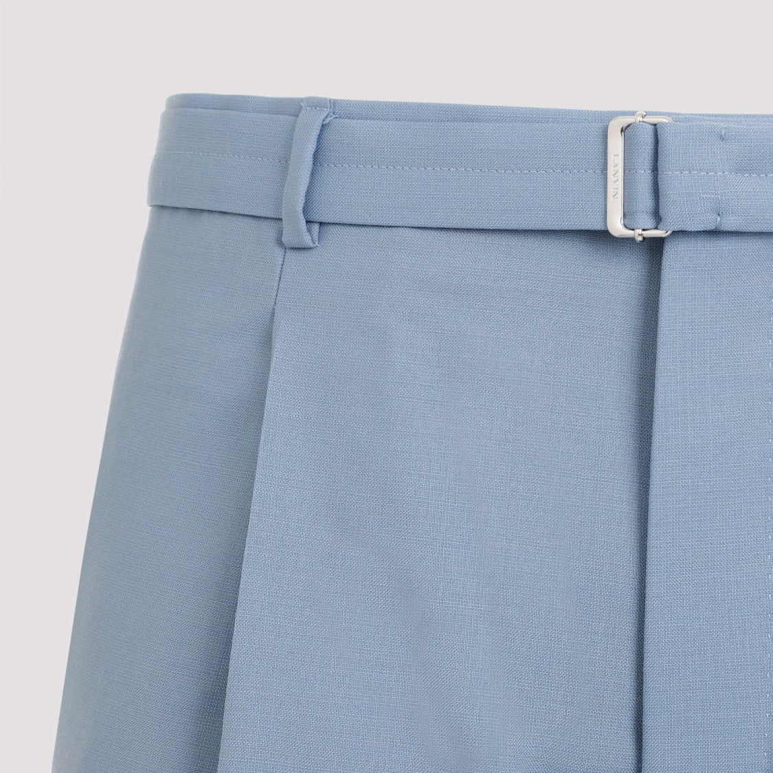 Lanvin Blue Fog Virgin Wool Leg Trousers