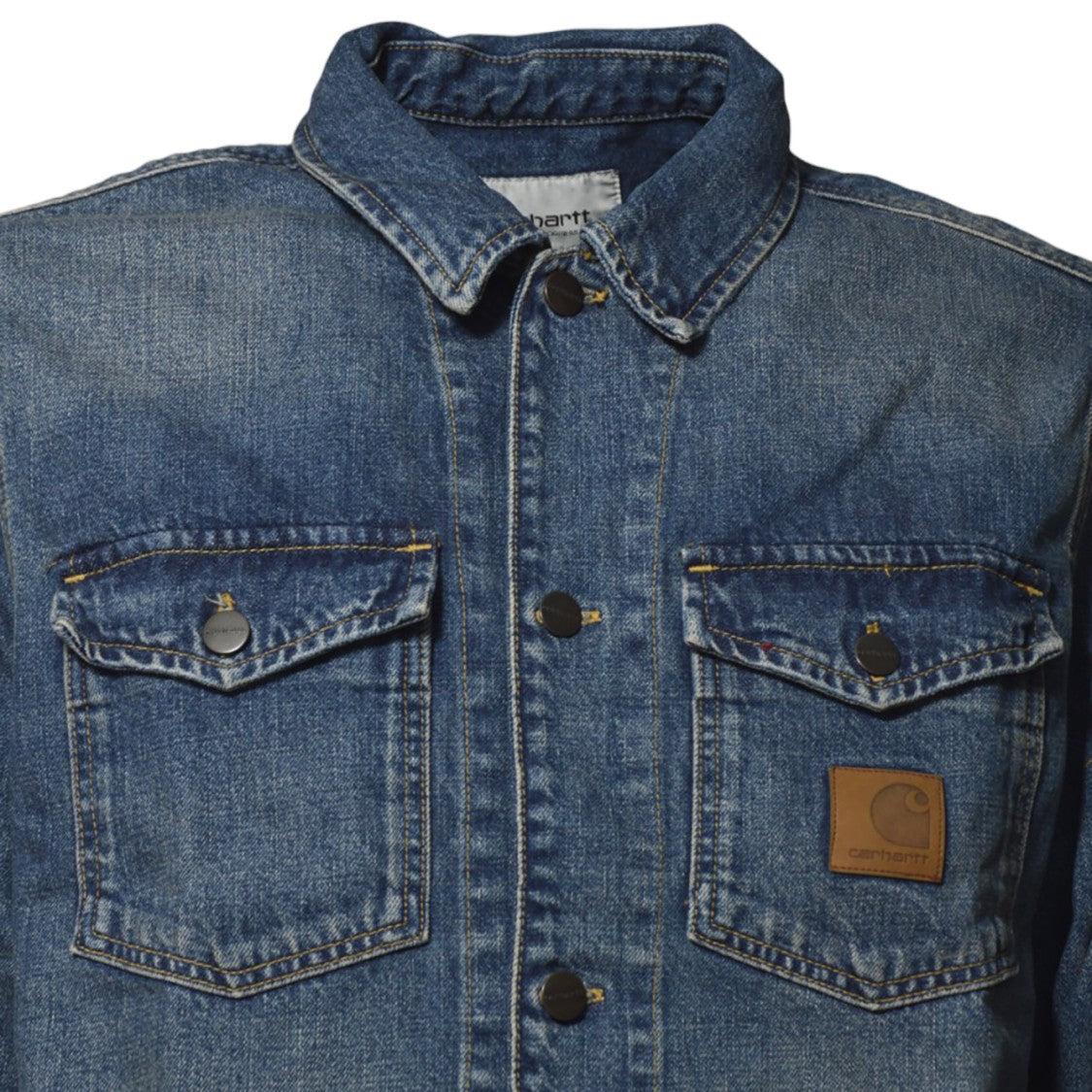 Carhartt Wip Heavy Denim Shirt Jacket With Pointed Collar