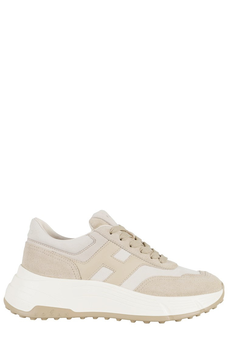 Hogan H669 Lace-Up Model With Leather And Suede Details