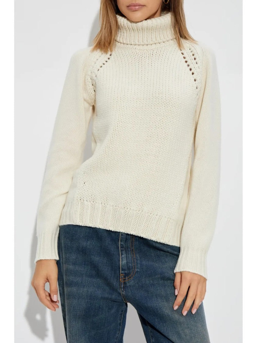Fabiana Filippi Chunky Ribbed Knit Sweater With High Turtleneck
