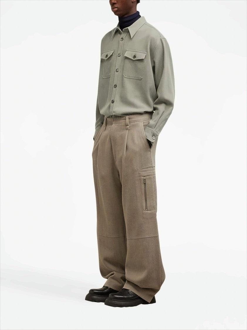Ami Relaxed Fit Oversized Long Sleeve Shirt