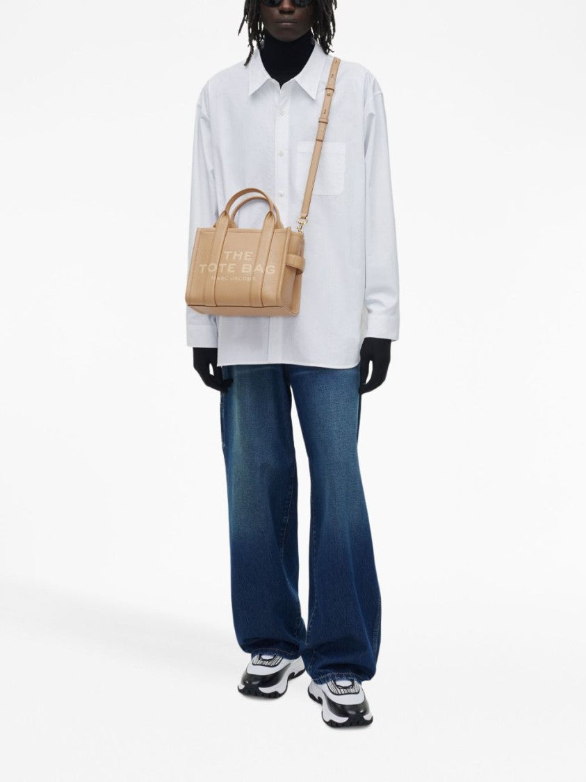 Marc Jacobs Textured Leather Tote Bag With Embossed Branding
